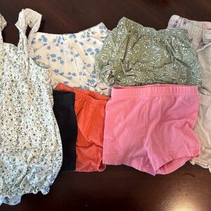 Carter's Floral Baby Romper and Various Shorts